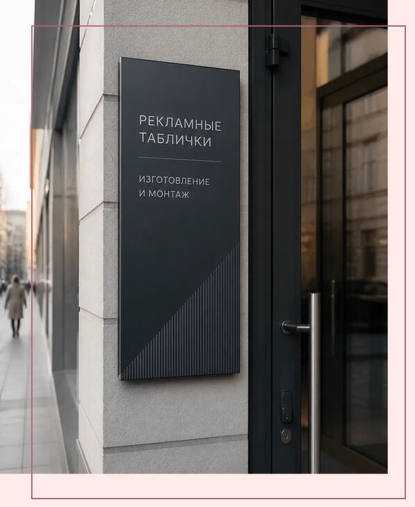 Рекламные таблички в Новороссийске по цене от 4594 р. | Аванза-Нвр